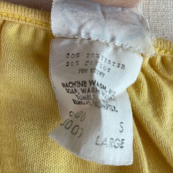 Vintage Land N’ Sea Yellow Crop Top Size L EUC - Picture 6 of 6